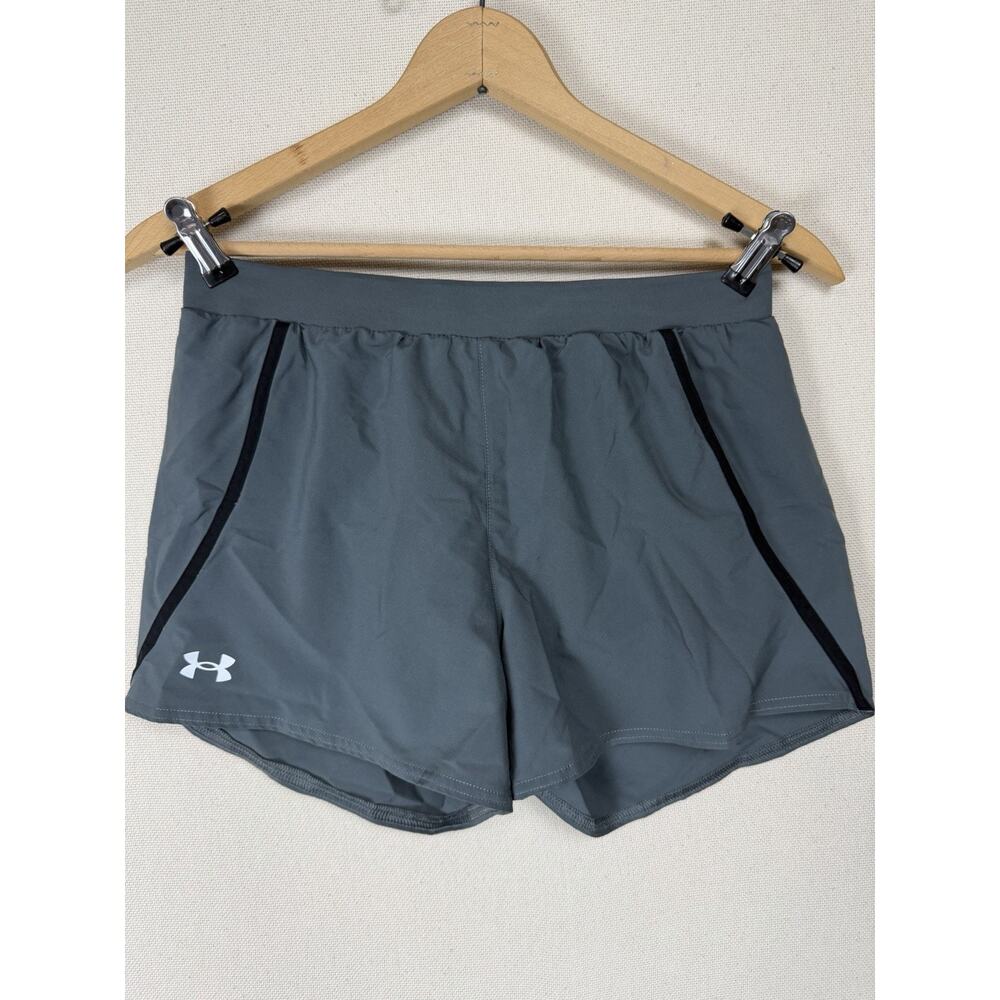 Under Armour Women's Shorts Loose Heatgear M Gray Drawstring Running Activewear